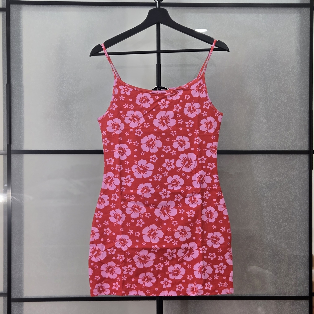 Mango Red and Pink Floral Dress
